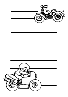 Motorrad-Briefpapier