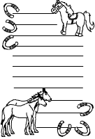 Pferde-Briefpapier
