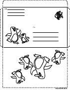 Pinguin-Briefumschlag