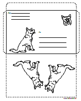 Schäferhund-Briefumschlag