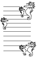 Seepferdchen-Briefpapier
