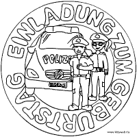 Polizei Einladung Mandala