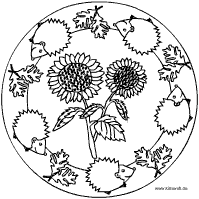 Herbst Sonnenblumen-Mandala