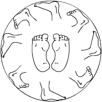 Fuß-Mandala