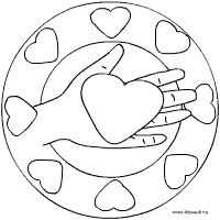 Hand Herzen Mandala