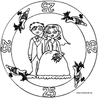 Hochzeitpaar-Mandala