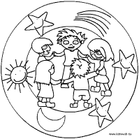 Kinderkreis Sonne Mond Mandala