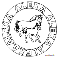 Alexa Pferde Mandala