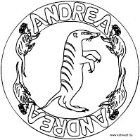 Andrea-Erdmännchen Mandala