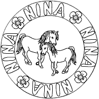 Nina Pferd Mandala