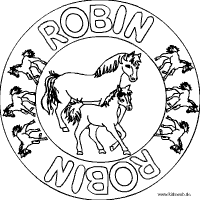 Robin Pferde Mandala