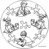 Kinder malen-Mandala