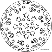 Sternzeichen Fisch-Mandala