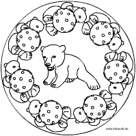 Eisbärbaby-Mandala