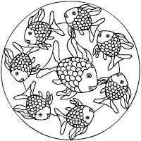 Mandalas ausdrucken fisch zum Ausmalbilder Mandala