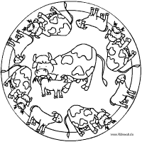 Kuh und Kälbchen Mandala