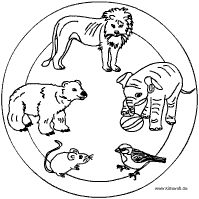 Tiere-Mandala