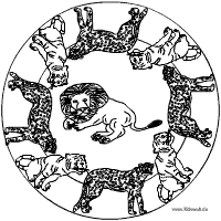 Raubkatzen-Mandala