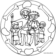 Steinzeitfamilie Mandala