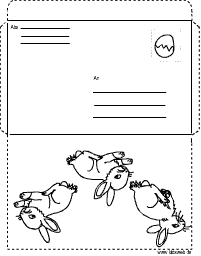 Osterhasen Briefumschlag