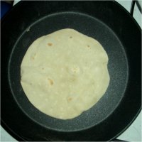 Chapati in der Pfanne