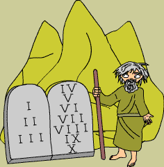 Mose am Berg Sinai