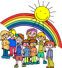 Kinder unterm Regenbogen