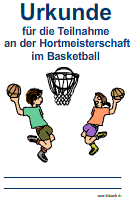 Basketball Urkunde