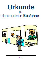 Busfahrer Urkunde