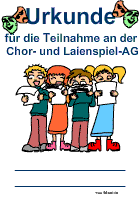 Chor-Laienspiel AG Urkunde