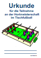 Urkunde Tischfußball