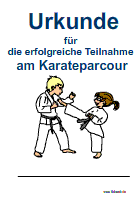 Karateparcour Urkunde
