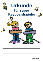 Keyboardspieler Urkunde