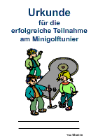 Minigolf-Urkunde