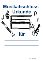 Musikabschluss-Urkunde