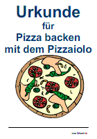 Pizza Urkunde