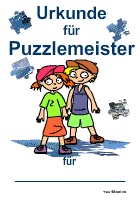 Puzzlemeister-Urkunde