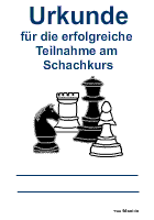 Schachkurs-Urkunde
