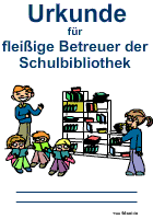 Schulbibliothek-Urkunde