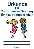 Training Sportabzeichen Urkunde