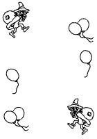 Luftballon Briefpapier ohne Linien