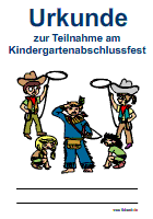Kindergartenabschlussfest-Urkunde