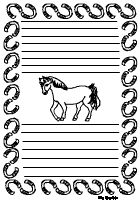 Pferde-Hufeisen-Briefpapier