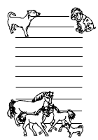 Pferde und Hunde Briefpapier
