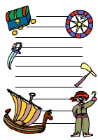 Piratenbriefpapier in Farbe