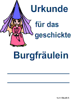 Burgfräulein Urkunde