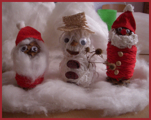 Weihnachtliche Zapfenfiguren