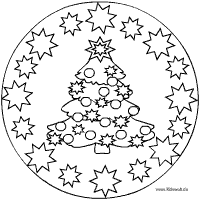Weihnachtsbaum Mandala