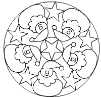 Weihnachtswichtel-Mandala