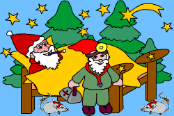Weihnachtsmann im Bett-Puzzle